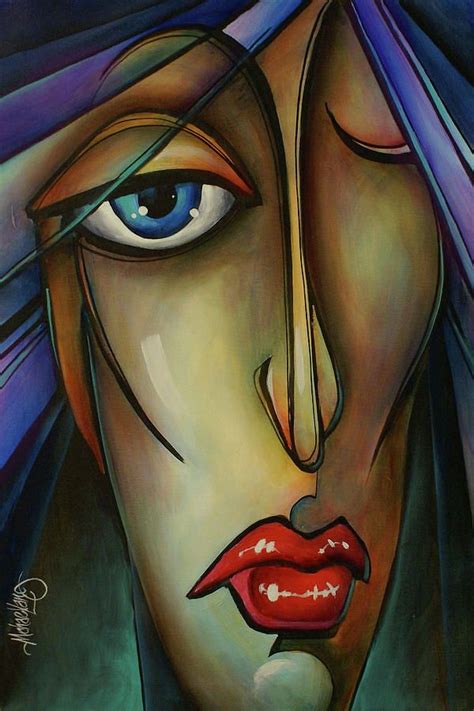 Shame Painting By Michael Lang Abstract Face Art Cubist Art Art