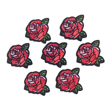 Iron On Flower Patches For Clothing Iron On Rose Appliques For Garment