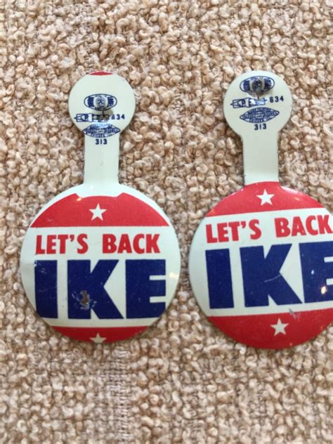 5 Lets Back Ike Dwight D Eisenhower Vintage Political Campaign Pin Tab Button Ebay