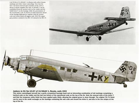 Asisbiz Ostfront Junkers Ju 52 3m 14kgrzbv1 1zky Rud D2k Russia