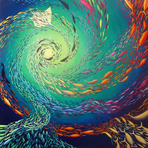 Fish Nautilus Abstract Canvas Print Deep Impressions Underwater Art