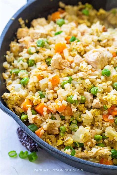 Easy Chicken Fried Cauliflower Rice Recipe Randa Nutrition