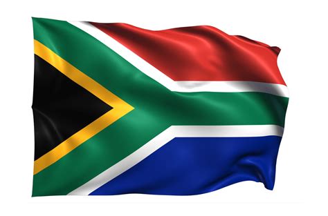 South Africa Waving Flag Realistic Transparent Background 15309666 Png