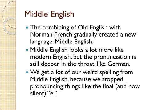 A Brief Introduction To Middle English