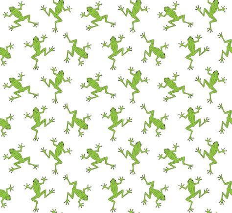 Premium Vector Vector Seamless Pattern Of Colored Hand Drawn Frog