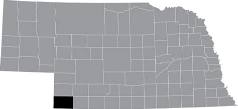 Vetores De Mapa De Localização Do Condado De Dundy De Nebraska Eua E