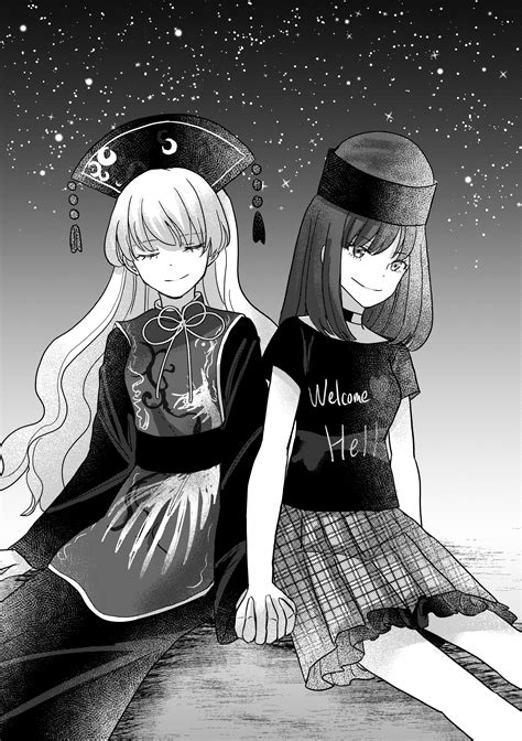 Hecatia Lapislazuli Junko Touhou Touhou Absurdres Commentary Request Highres Greyscale