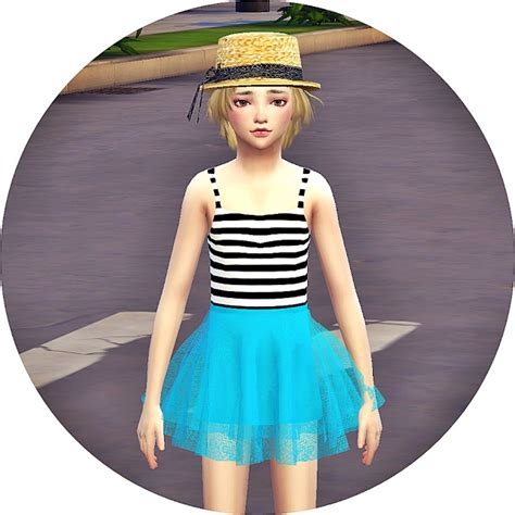 Child Ballerina Mini Skirt And Crop Top At Marigold Sims 4 Updates