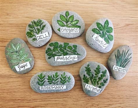Scroll through this unique set of 50 gift ideas to get some gift inspiration for your mom, sister, bff, and more. Rocks for mom's herb garden! They're part of her birthday ...