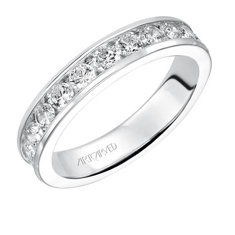 ArtCarved Eternity White Gold Womens Wedding Bands Arthur S Jewelers