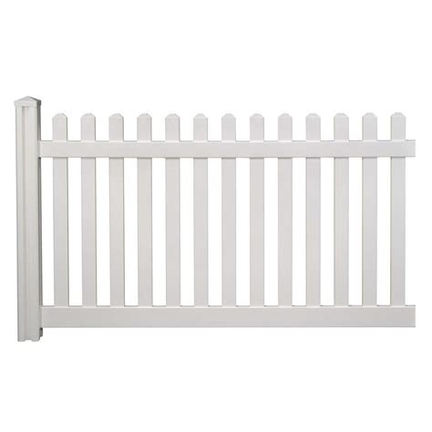 Wambam Fence 4 Ft H X 7 Ft W Premium Vinyl Classic Picket Fence Panel