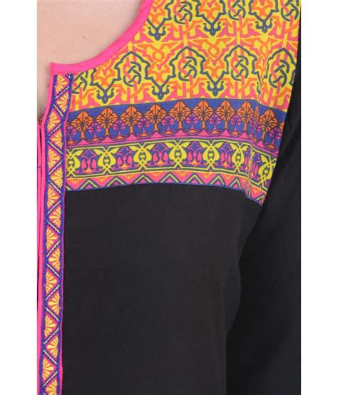 Laasya Black Viscose Kurti Buy Laasya Black Viscose Kurti Online At