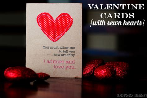 Check spelling or type a new query. Valentine Cards With Sewn Hearts {Easy Peasy Valentines}