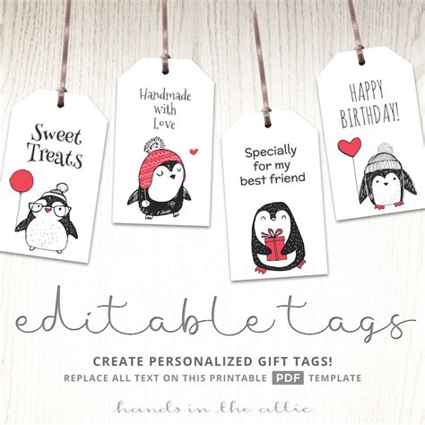 Editable T Tags Cute Labels By The Sheet Personalized Etsy