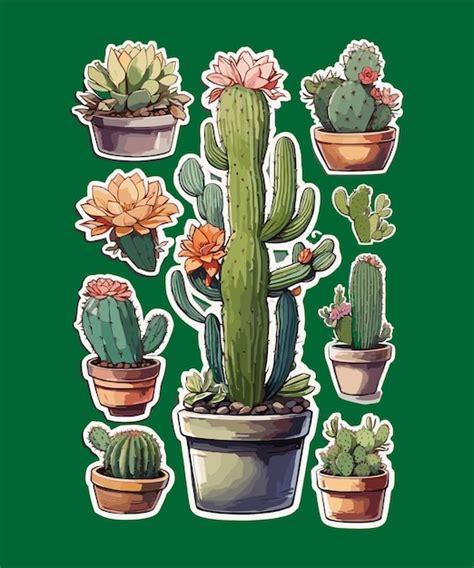 Premium Vector Illustration Of A Set Of Cactus Plants