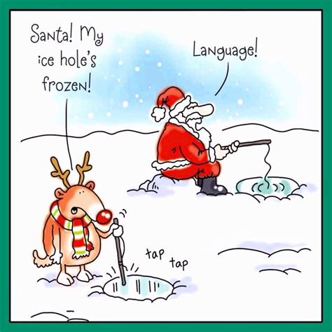 Santa My Ice Holes Frozen Cartoon Jokes Funny Cartoons Funny