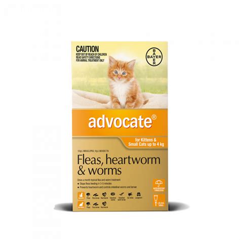 Advocate Kitten And Cat Small Up To 4kg Orange Dr Carl