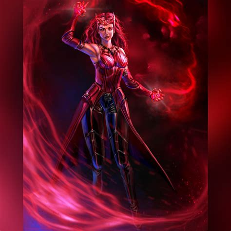 Artstation Wanda Maximoff The Scarlet Witch Fanart Ari Estrada Dwi