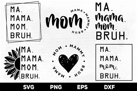 Ma Mama Mammy Mom Bruh Svg Bundle Grafica Di Designplanate29 · Creative
