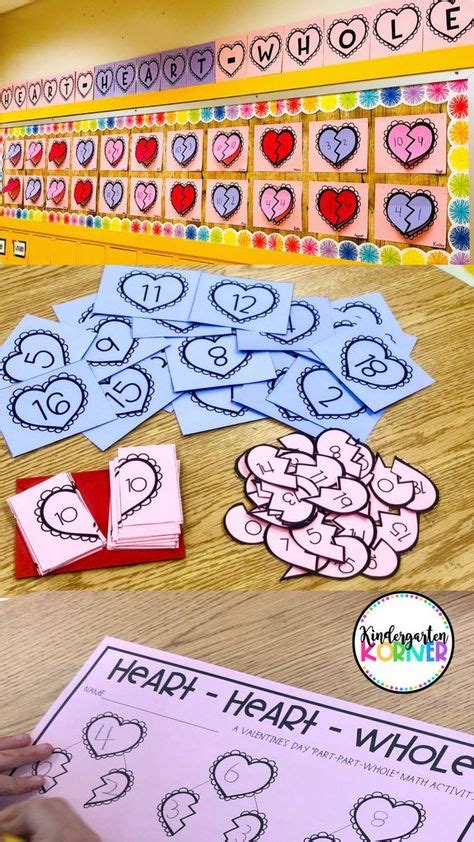 Valentines Day Math Center And Bulletin Board Heart Heart Whole