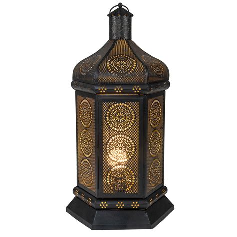 21 5 black and gold moroccan style lantern table lamp walmart canada