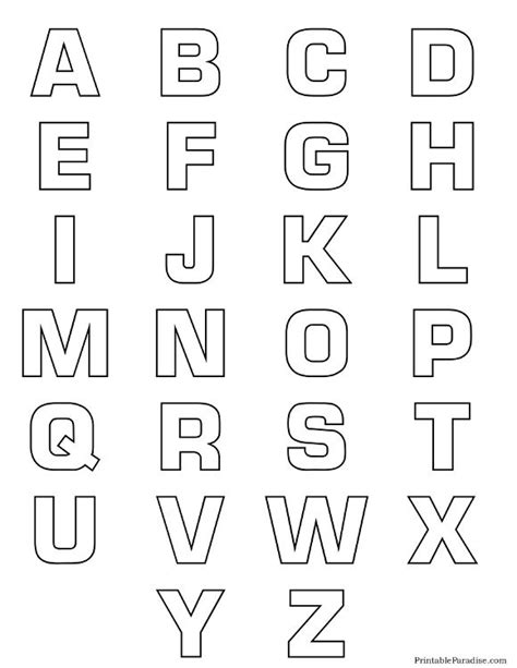 Printable Alphabet Bubble Letter Outlines Typography Pinterest