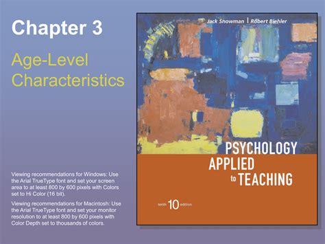 Chapter 3 Age Level Characteristics