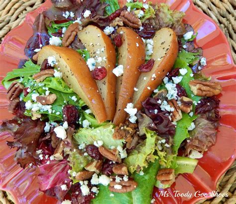 Ms Toody Goo Shoes Fall Harvest Dinner Roasted Pear Salad With White