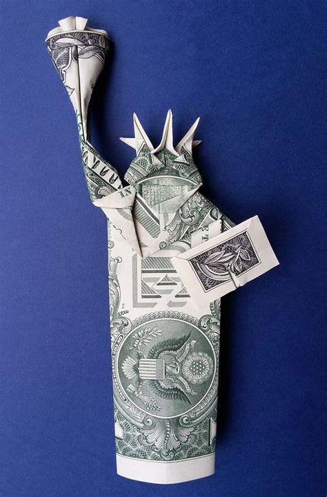 Dollar Bill Origami Statue Of Liberty 3d Sculpture Money Etsy In 2021