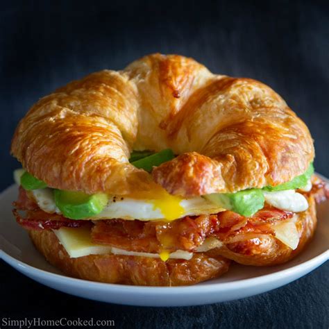Croissant Breakfast Sandwich Simply Home Cooked