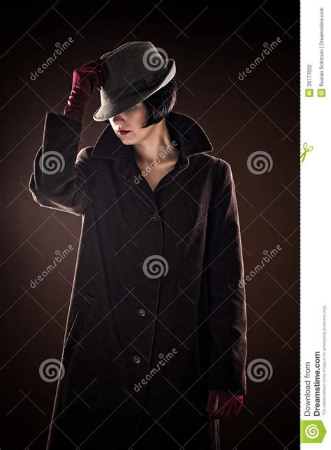 Beautiful Fashionable Woman Detective Stock Photo Image Of Cosmetic