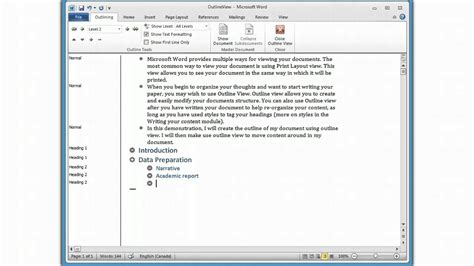 Maybe you would like to learn more about one of these? Word 2010 Windows Outlining - YouTube