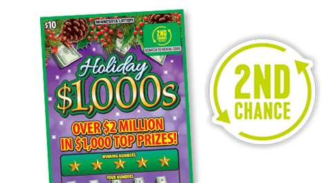 Holiday 1000s 2nd Chance Winners The Minnesota Lottery
