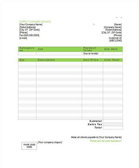 Free 13 Cleaning Service Invoice Templates In Pdf Ms Word