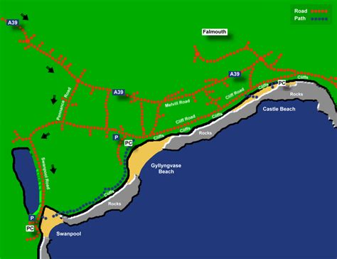 Swanpool Beach Information Cornwall Beach Guide