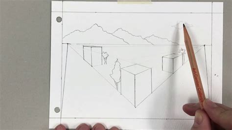 2 Point Perspective Landscape Demo Youtube