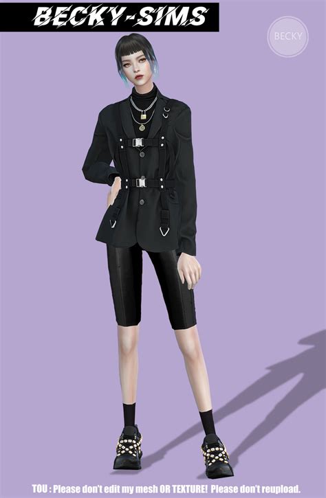 Ginko Sims Becky Sims Tactical Suit Blazer（malefemale