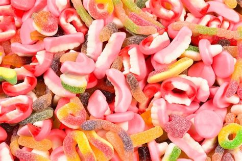 Premium Photo Assorted Gummy Candies Top View Jelly Sweets
