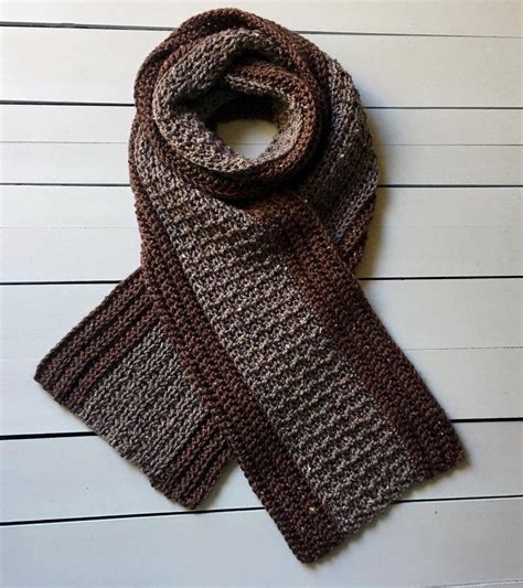 Mens Crochet Scarf Free Pattern Repeat From To Until The End Of