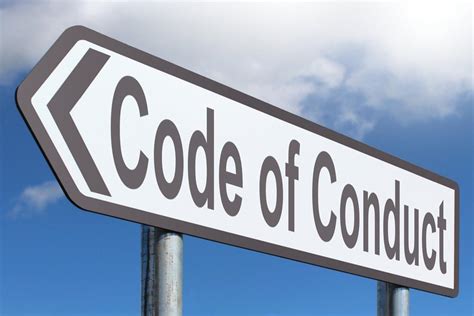 Code Of Conduct Free Of Charge Creative Commons Highway Sign Image