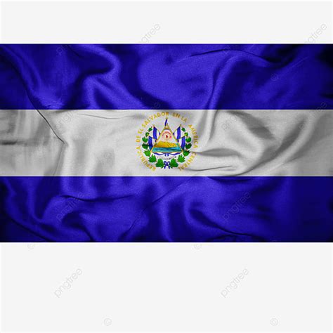 Bandera De El Salvador Transparente Con Tela El Salvador Bandera De El Salvador Vector De