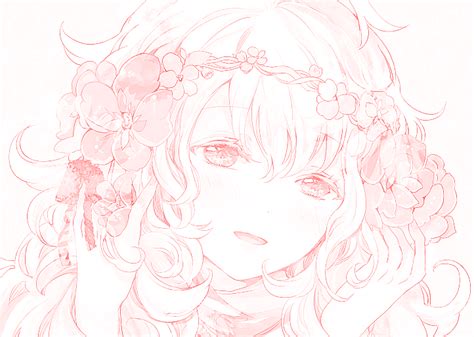Aesthetic Flower Girl Anime