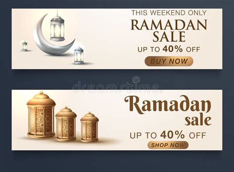 Ramadan Kareem Vector Sale Banner Discount Label Greeting Card Of