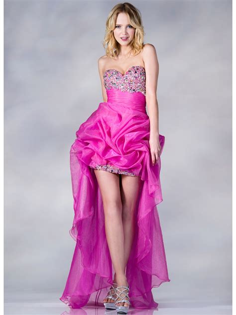 Shimmer High Low Bustled Prom Dress Style Jc881 Get Yours At