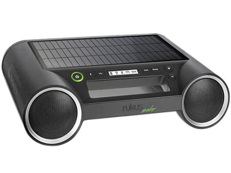 Eton Rukus Solar Black Portable Bluetooth Sound System W Solar Panel