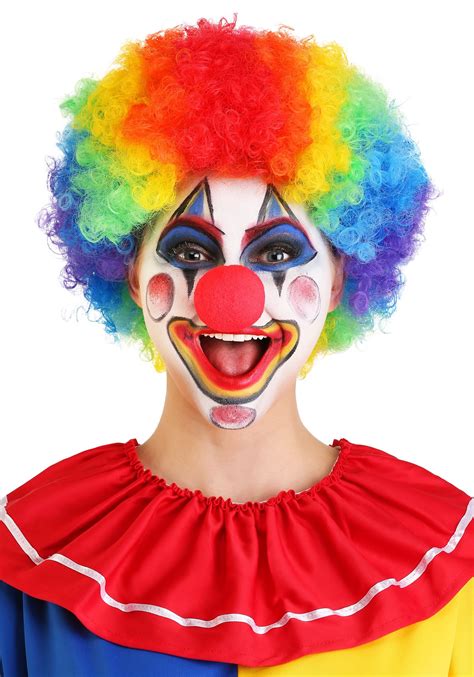 Jumbo Rainbow Clown Wig For Adults