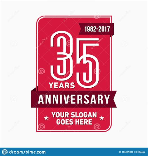 35 Years Celebrating Anniversary Design Template 35th Logo Vector And