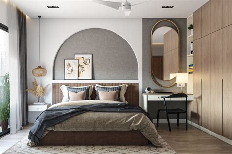 Grey And Brown Bedroom Design Livspace