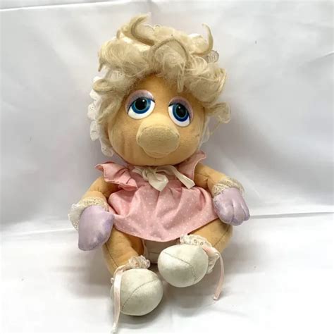 Vintage Muppet Babies Miss Piggy Plush Doll Hasbro Softies 12 Jim