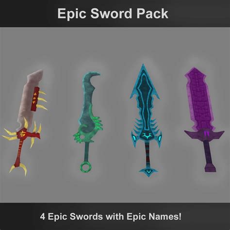 3d Model Epic Swords